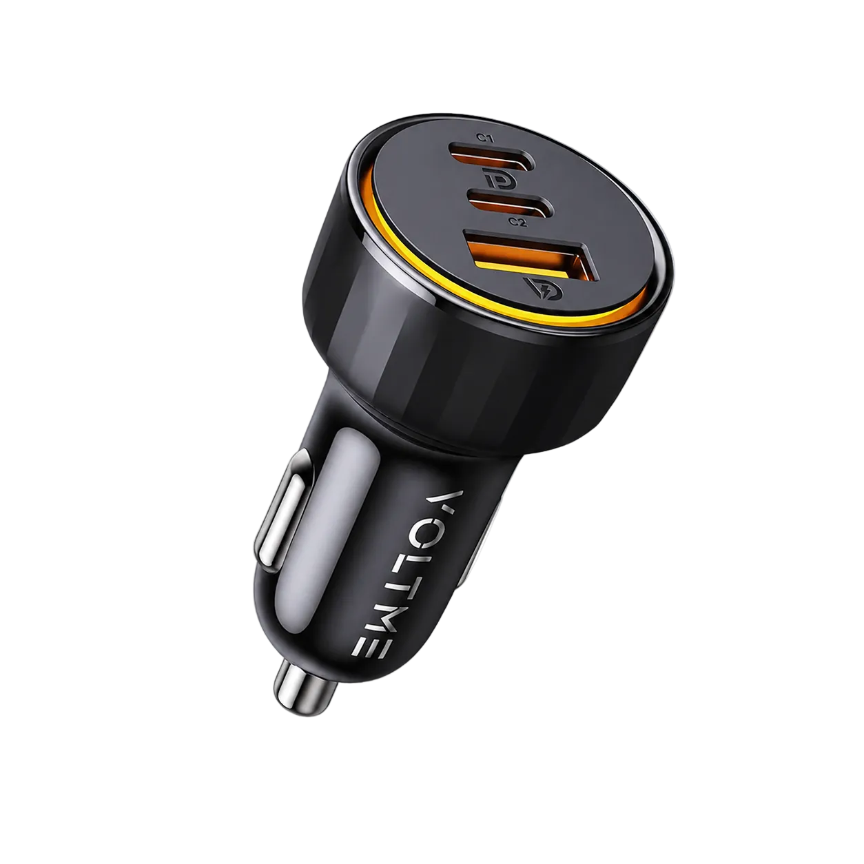 Voltme Cazo CCA 65W 3 Ports Car Charger, Dual Port USB C Car Charger Adapter