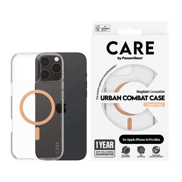 PanzerGlass iPhone 16 Pro Max CARE Flagship Case Transparent Urban Combat w
