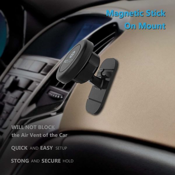 Wizgear Magnetic Stick-On-122 Car Mount-Round additional product image