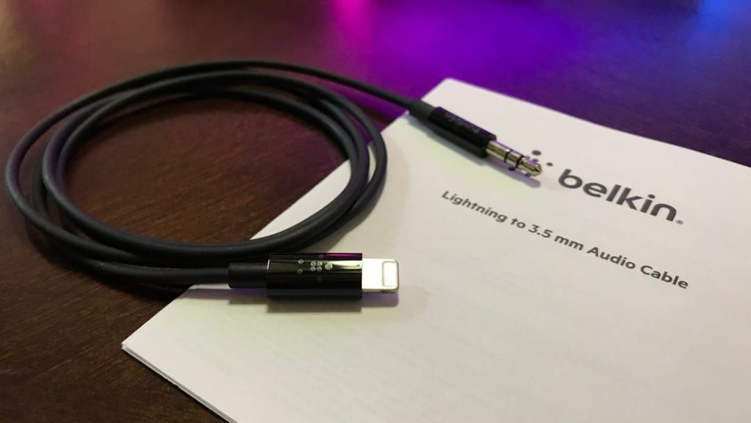Belkin Lightning & 3 5 mm Audio Cable Connector - Black product image