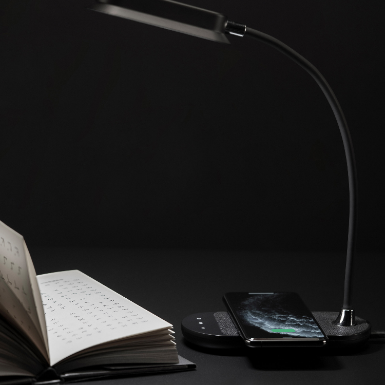Momax Q Led Flex Mini lamp with Wireless Charging Base - Black additional product image