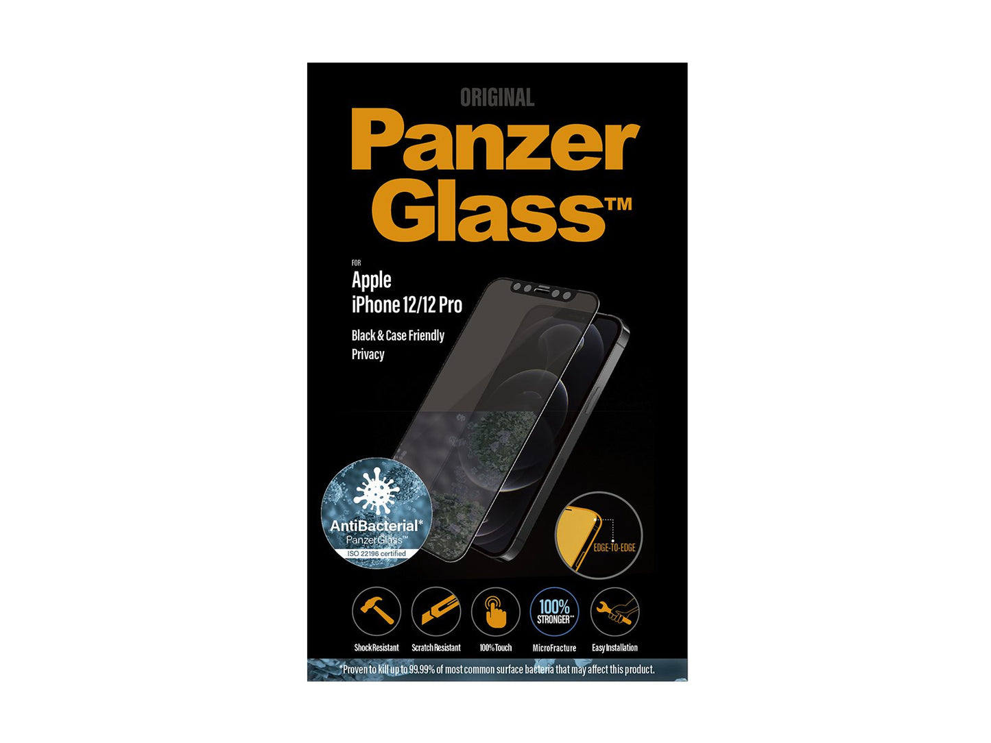 PanzerGlass iPhone 12 Pro Privacy Screen Protector product photo