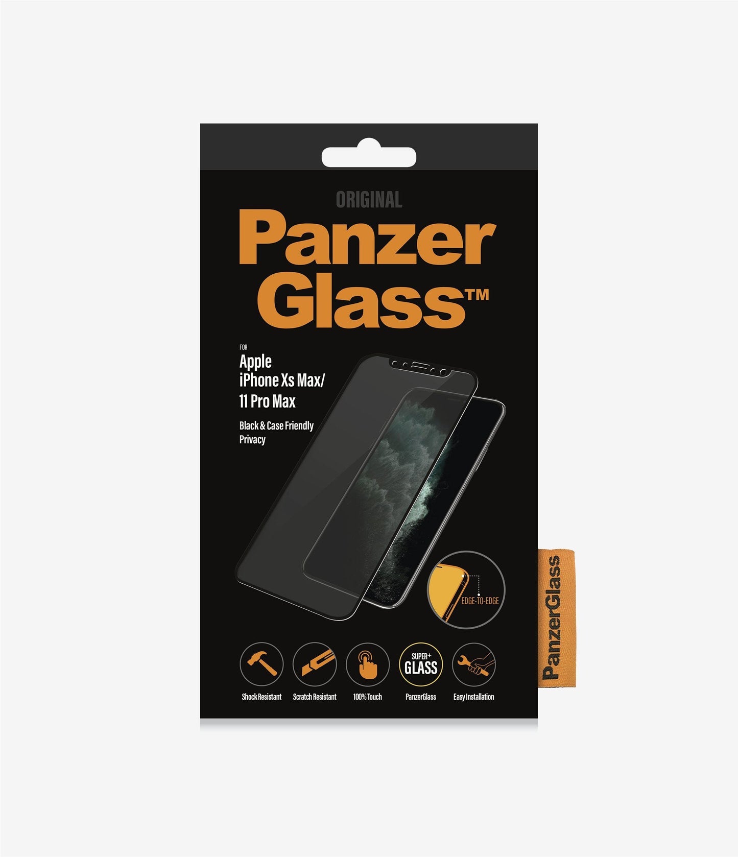 PanzerGlass iPhone Xs Max 11 Pro Max Case Friendly Privacy Black