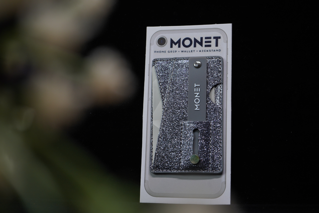 Monet Wallet Kickstand - Gray Glitter product photo