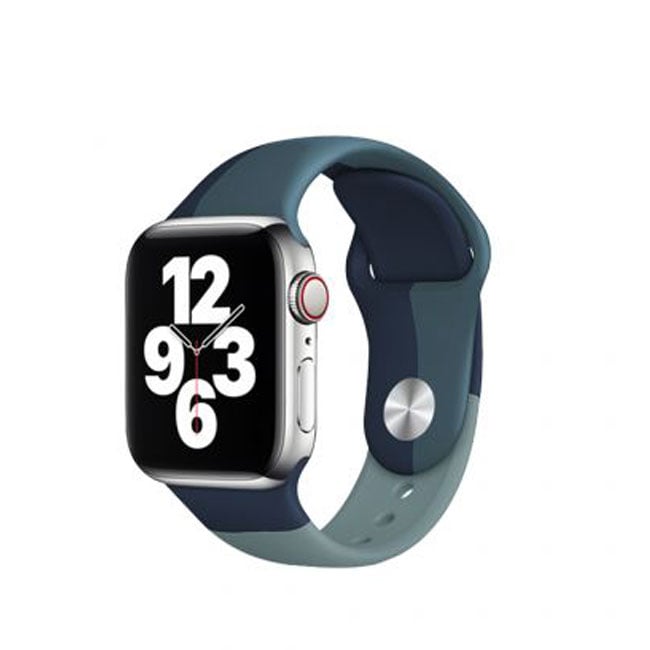 Coteetci silicone mixed color watchband 42 44mm -Blue mix