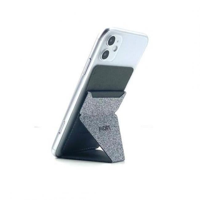 MOFT Sparkle Phone Stand with Card Holder Silver additional product image