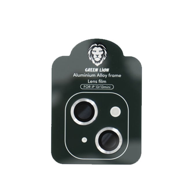 Green Lion iPhone 13 Mini Iron Camera Lens Anti Glare - Silver