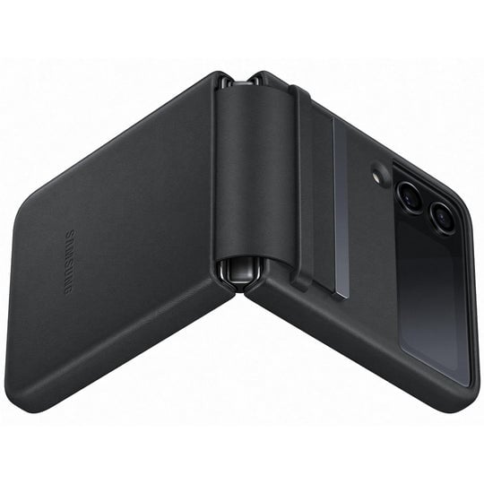 Samsung Flap Leather Cover for Galaxy Z Flip4 Black product photo