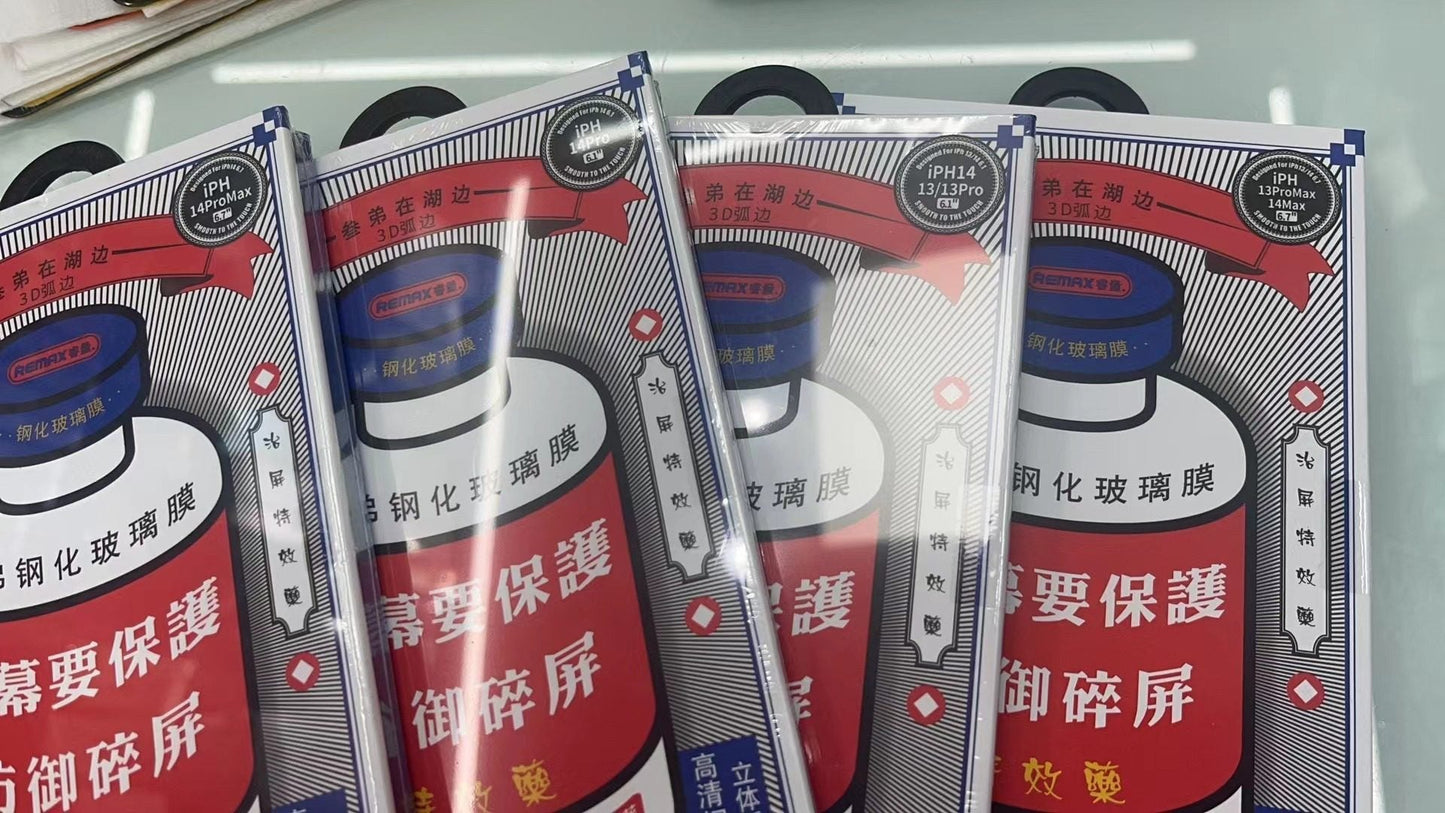 Remax iPhone 14 Plus 13 Pro Max Glass Medicine -Clear product photo