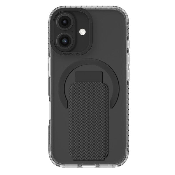 AmazingThing iPhone 16 6 1 TITAN PRO HOLDER MAGSAFE DROP PROOF CASE for - BLACK