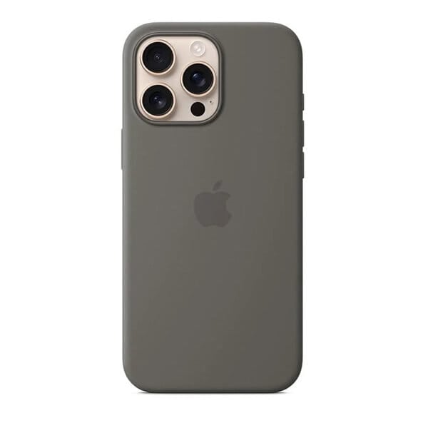 iPhone 16 Pro Max Silicone Case with MagSafe- Stone Gray