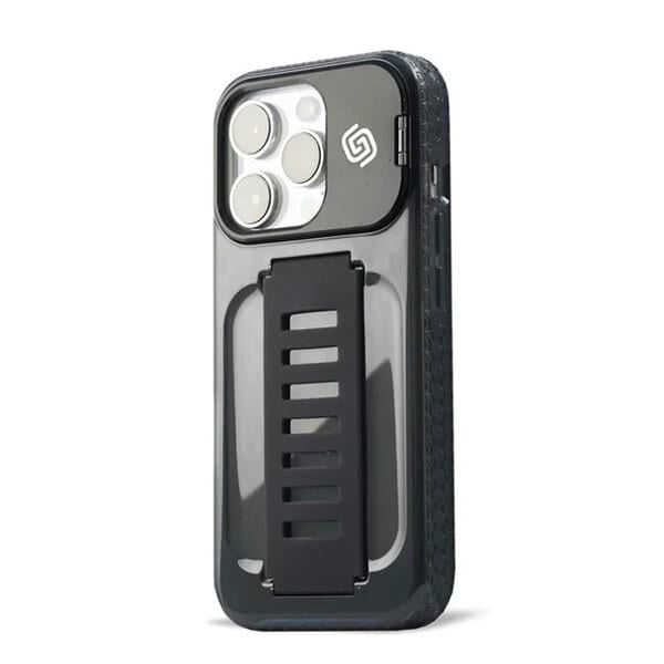 Grip2U iPhone 16 Pro Case Boost Kickstand Smoky