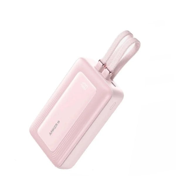 Anker Zolo Power Bank 20K 30W Built-In USB-C and Lightning Cable -Pink