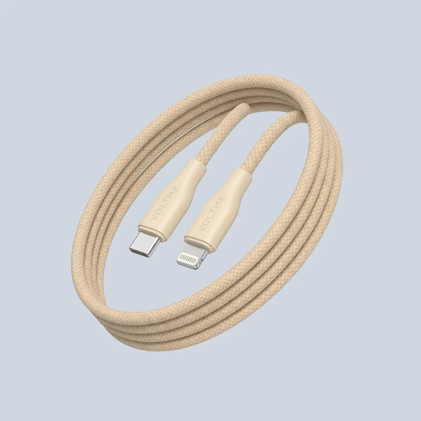Voltme USB C to iPhone PowerLink RUGG Fast Charge Cable 3A 30W-Beige product photo