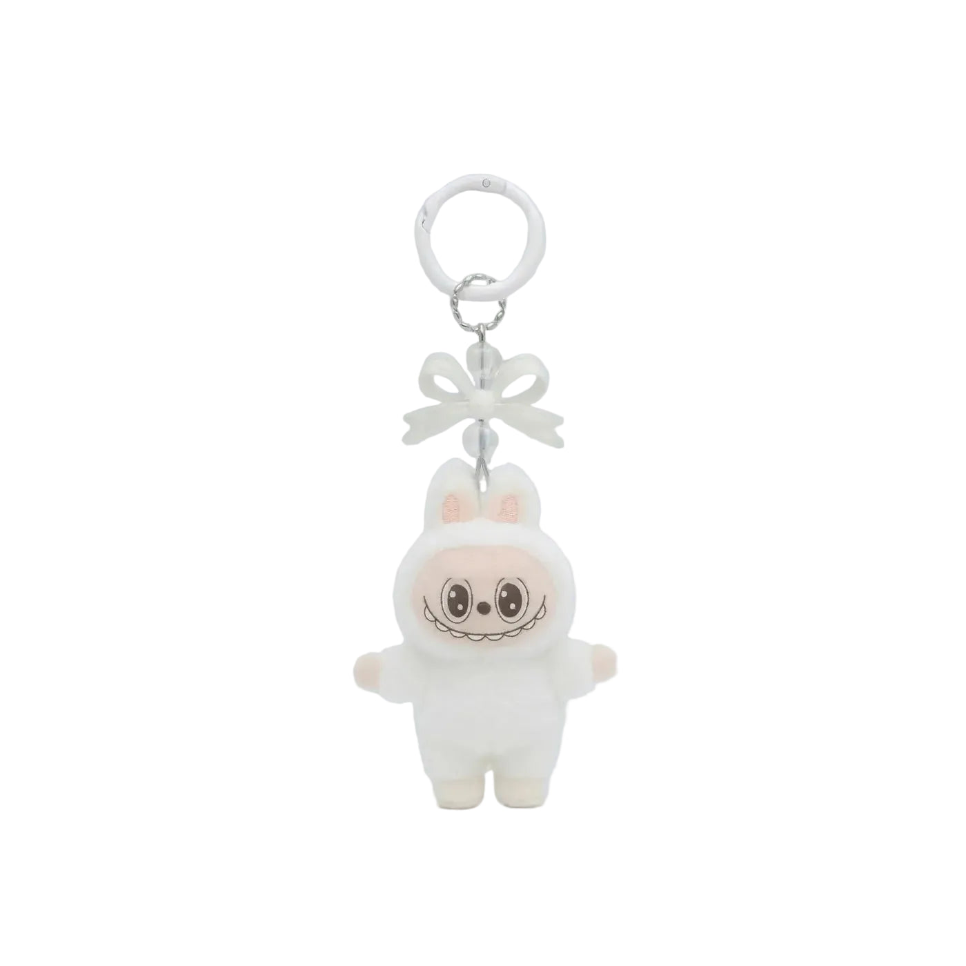 Small Labubu The Monsters Keychain-White
