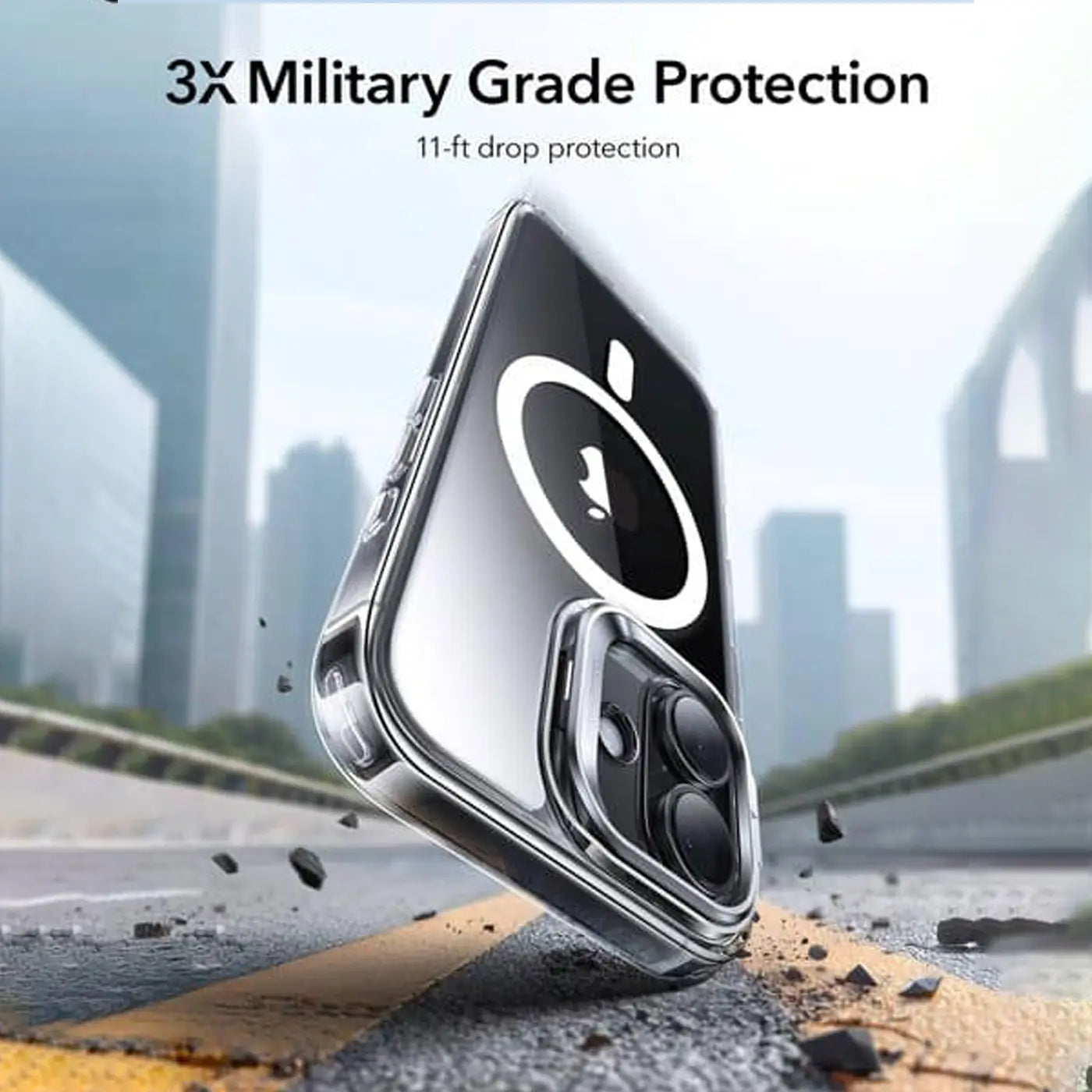 ESR iPhone 17 HaloLock Classic Hybrid Case with Stash Stand Clear additional product image