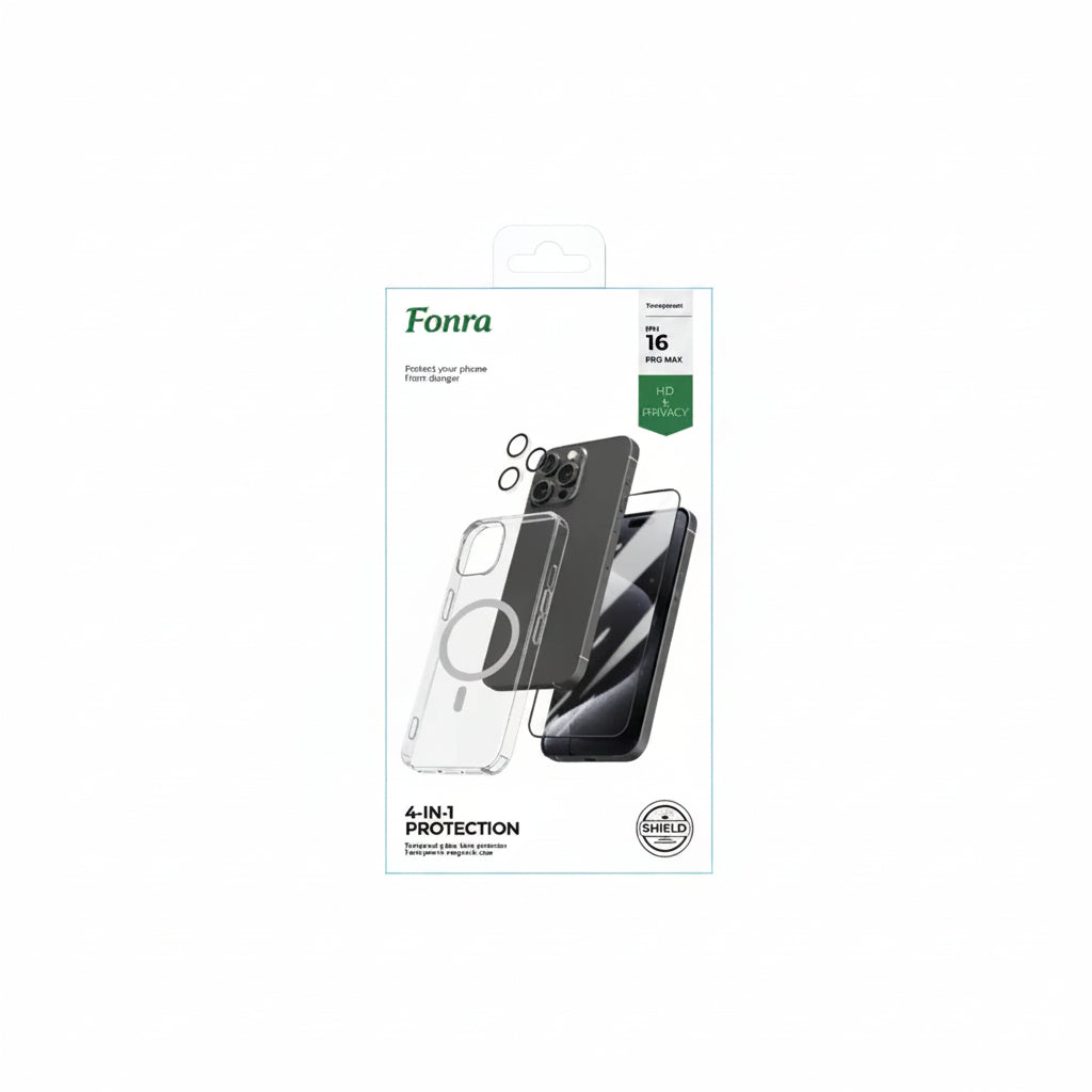Fonra iPhone 16 Pro Max 4 in 1 Protection -Clear