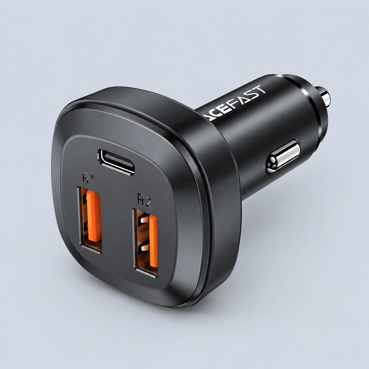 Acefast B9 66W(2USB-A+USB-C) three port metal car charger