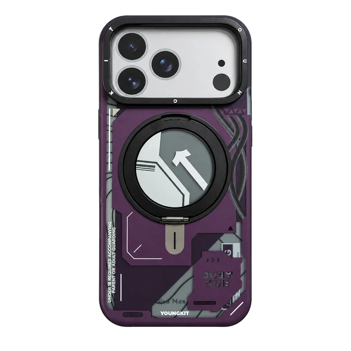 Youngkit iPhone 18 Pro Max / 17 Pro Max Cyberpunk 360° Spin Magnetic Stand Case