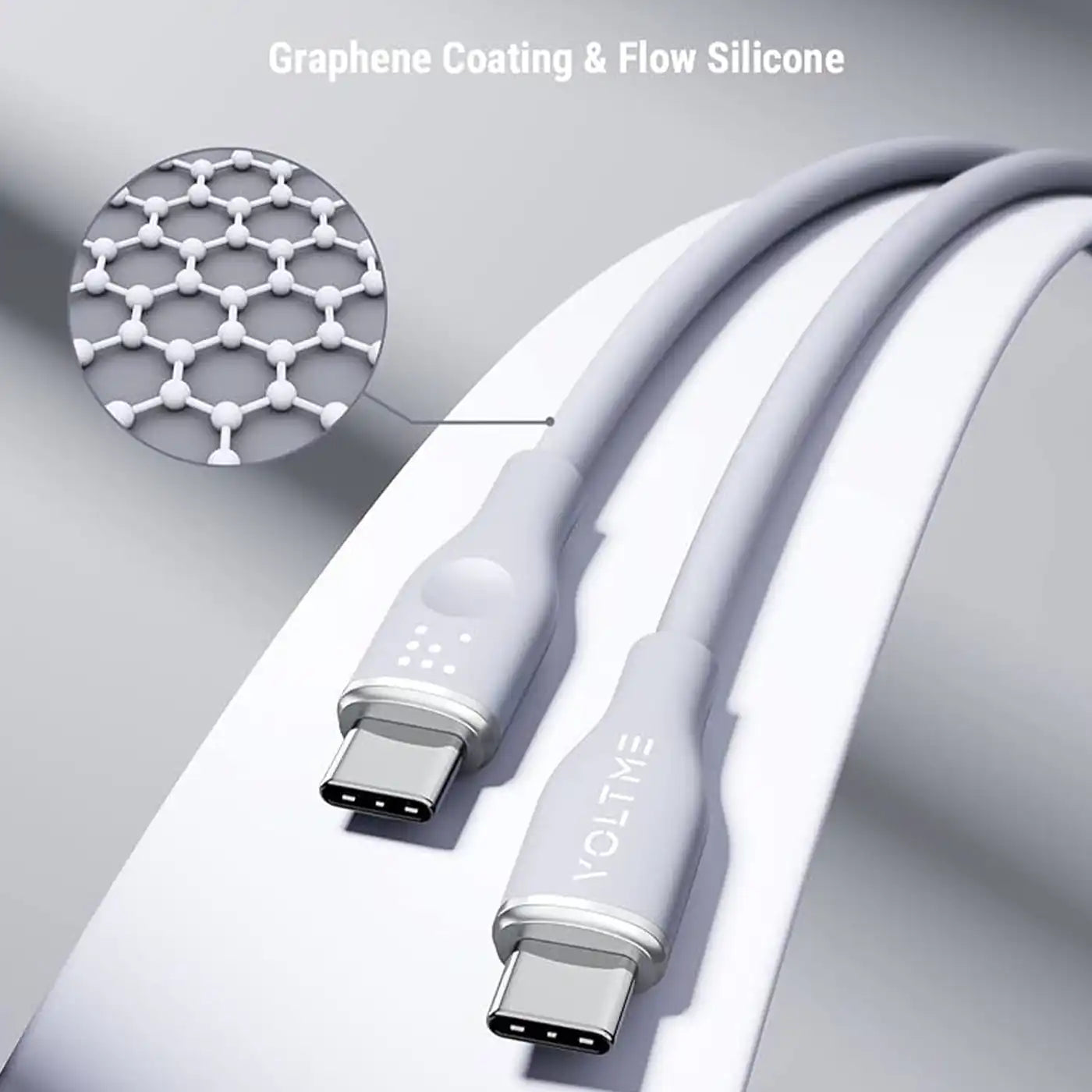 Voltme PowerLink MOSS USB-C to USB-C Cable – 100W – 1M – Grey