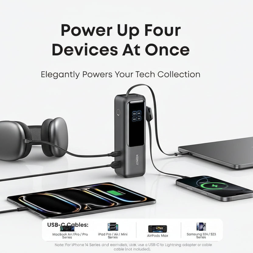 Anker Power Bank 25 000mAh Portable Charger 100W USB-C Ports product photo