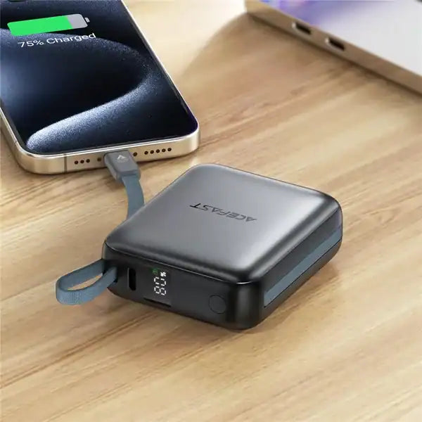 Acefast M23-10000 22 5W Power Bank Built-In Dual Cables product photo