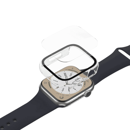 AmazingThing Apple Watch Series 8 Marsix Bumper W Glass 45mm Transparent