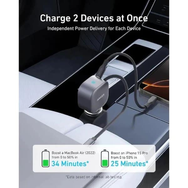 Anker Nano Car Charger - Silver