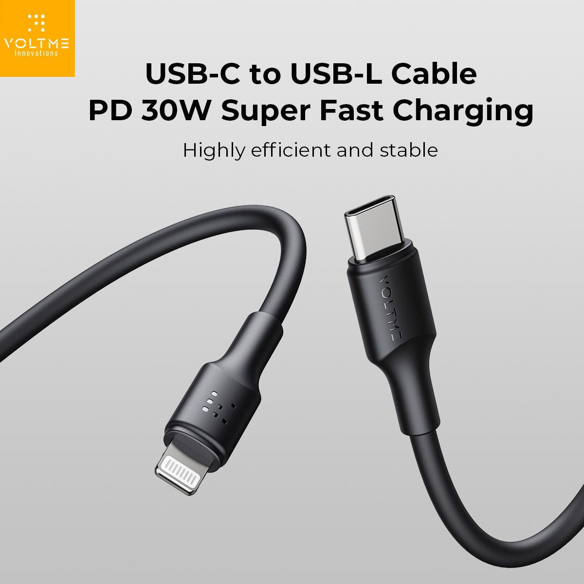 Voltme Powerlink EDC Series Type-C To Lightning Cable 2M - Black product photo