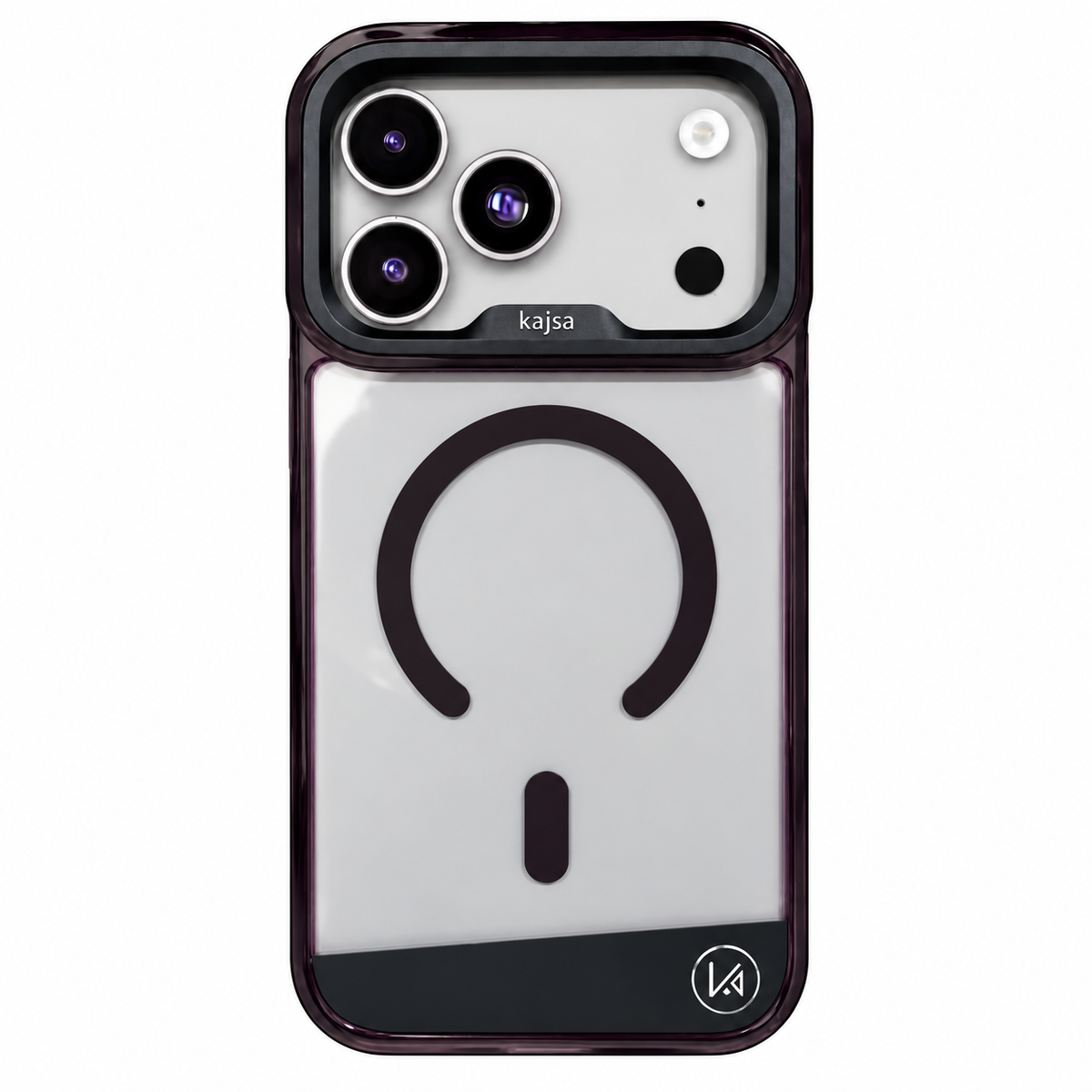 Kajsa iPhone 18 / 17 Pro Max Faux Leather Trans-Shield Back Case - O Ring
