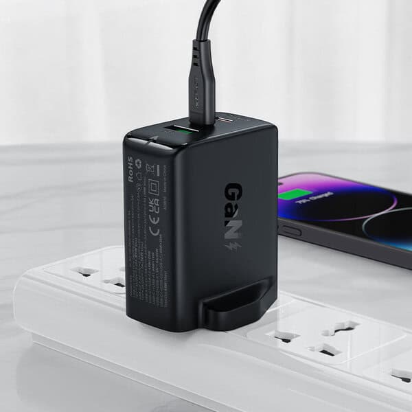 Acefast Wall Charger A44 PD65W GaN 2xUSB-C + USB-A UK product image