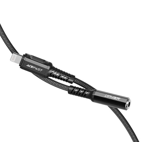 Acefast C1-05 Adapter Lightning to mini jack 3 5mm 18cm -Black product photo