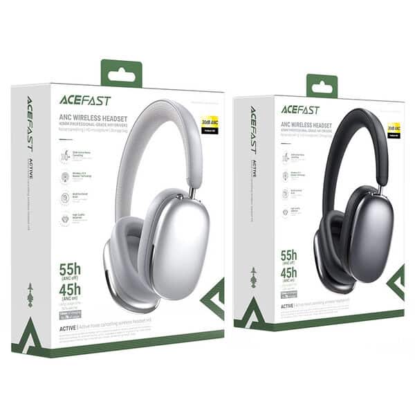 Acefast ANC Wireless Headset H9- Silver product photo