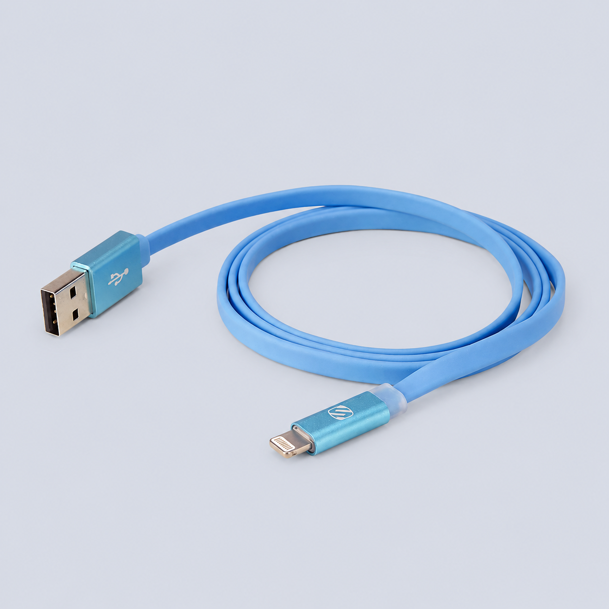 Scosche Flat-Out Led - 6Ft. Charge And Sync Cable For Lightning Devices - Blue