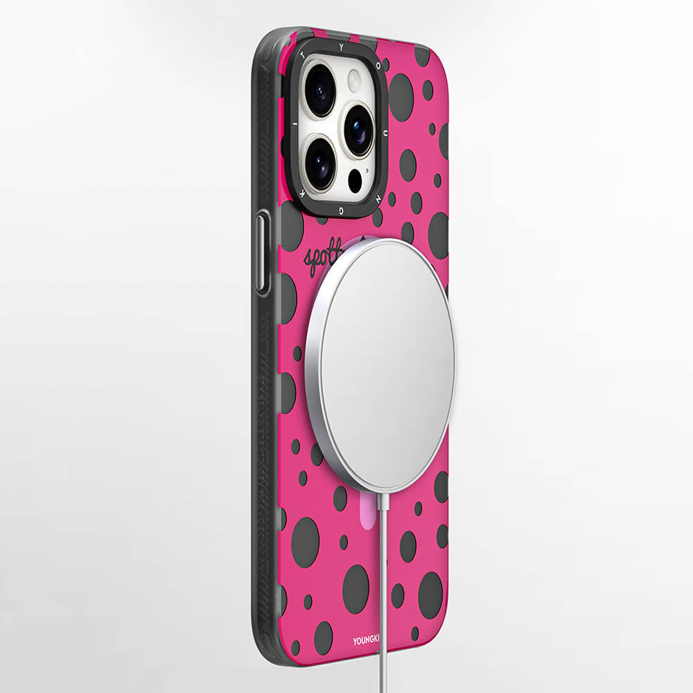 Youngkit Apple iPhone 13 Pro Max Polka Dot Pattern Series Case in-use view