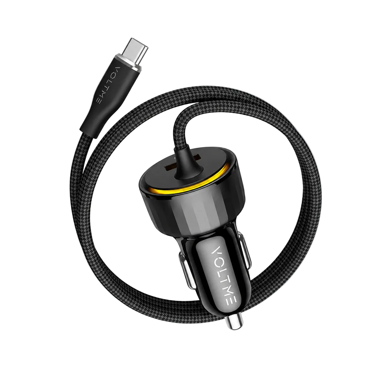 Voltme Cazo 60 CA 52.5W USB C Car Charger, Built-in Type C Cable Car Charger,