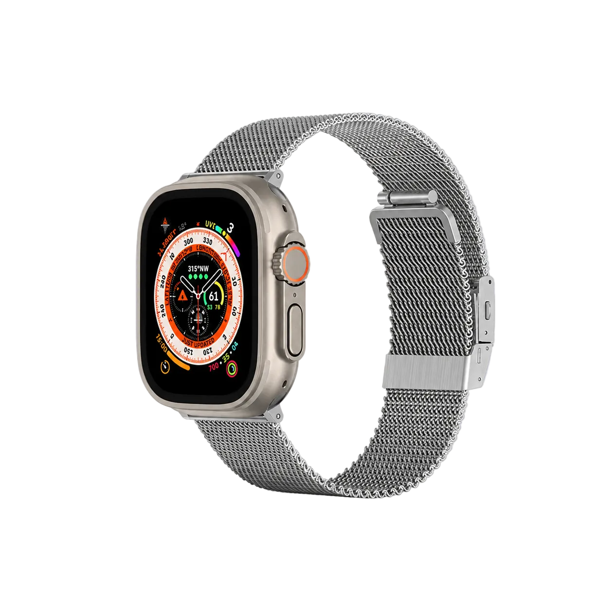 AmazingThing Titan Metal Band For Apple Watch 49/45/44/42MM Silver