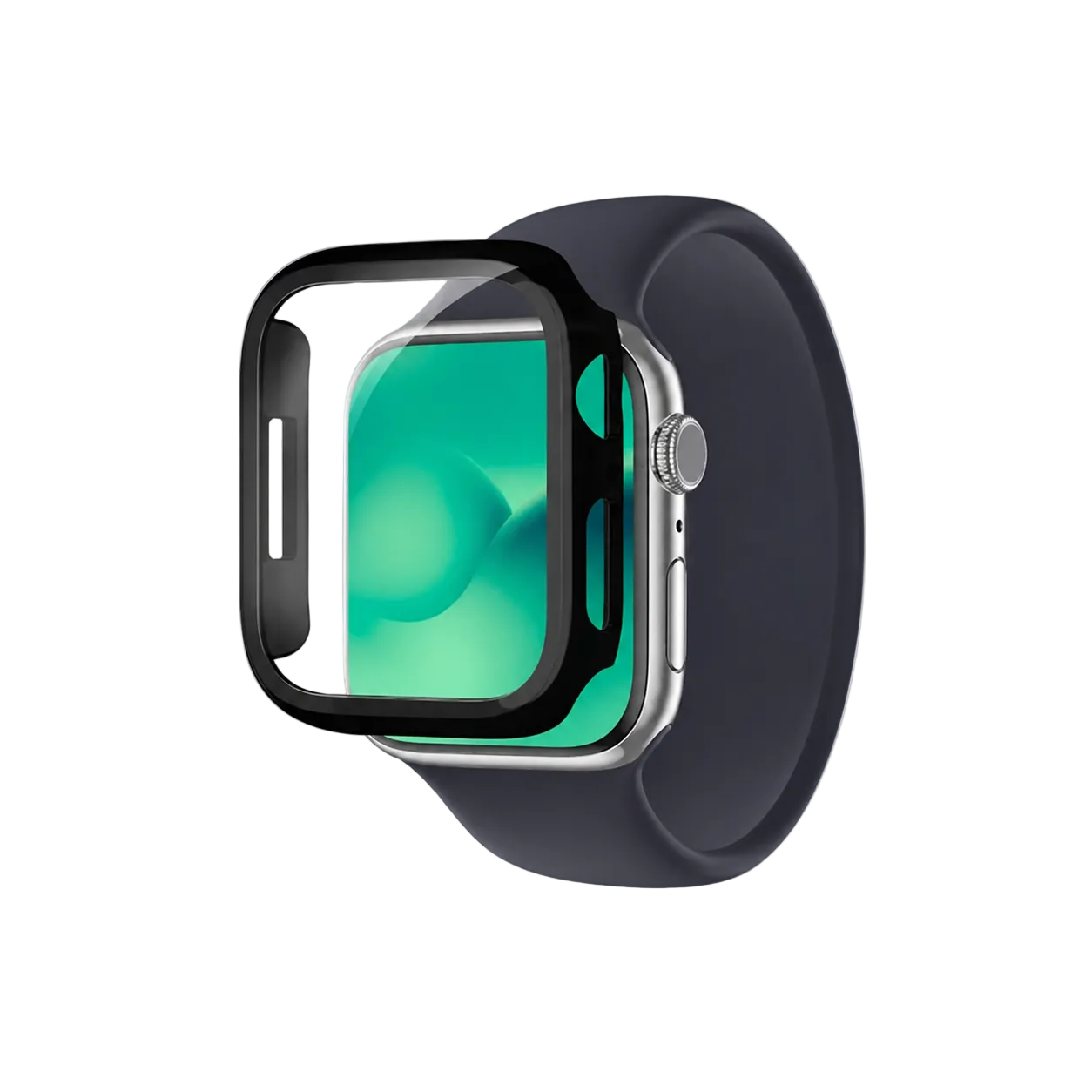 AmazingThing Apple Watch Quartz Pro Bumper 45mm Clear Black