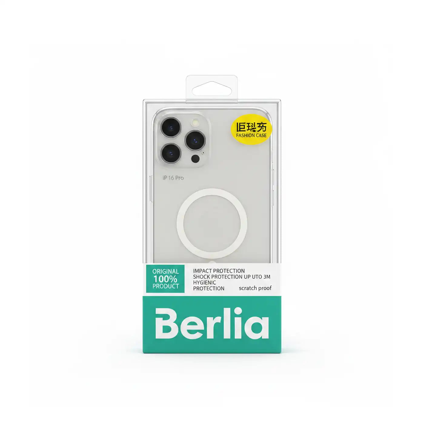 Berlia MagSafe Case for iPhone 16 Pro - Clear