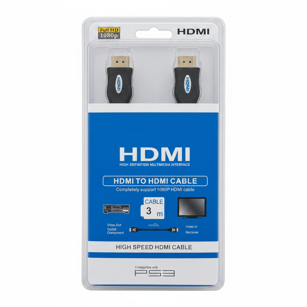 HDMI 3M High Speed HDMI Cable Full HD 1080P HDMI to HDMI