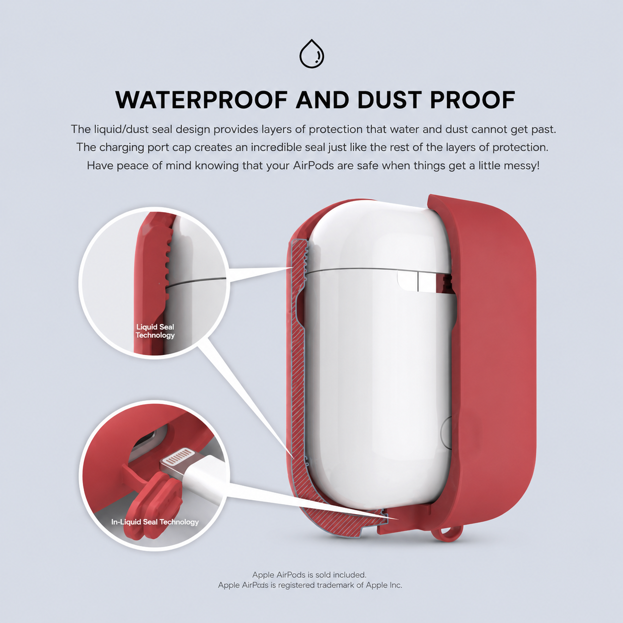 Elago Airpods Waterproof Case - Italian Rose