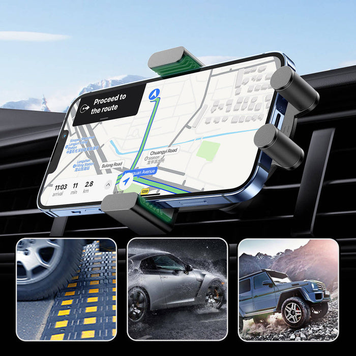 Ugreen Car Qi Wireless Charger 15W Car Phone Holder on Ventilation Grille Black 40118