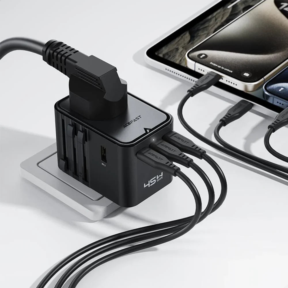 AceFast 45W Multi Charger with 3XUSB-C and 2XUSB-A borts product image