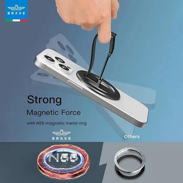 Brave GRIP 3 in 1 Magnetic Grip & Kickstand Black product image