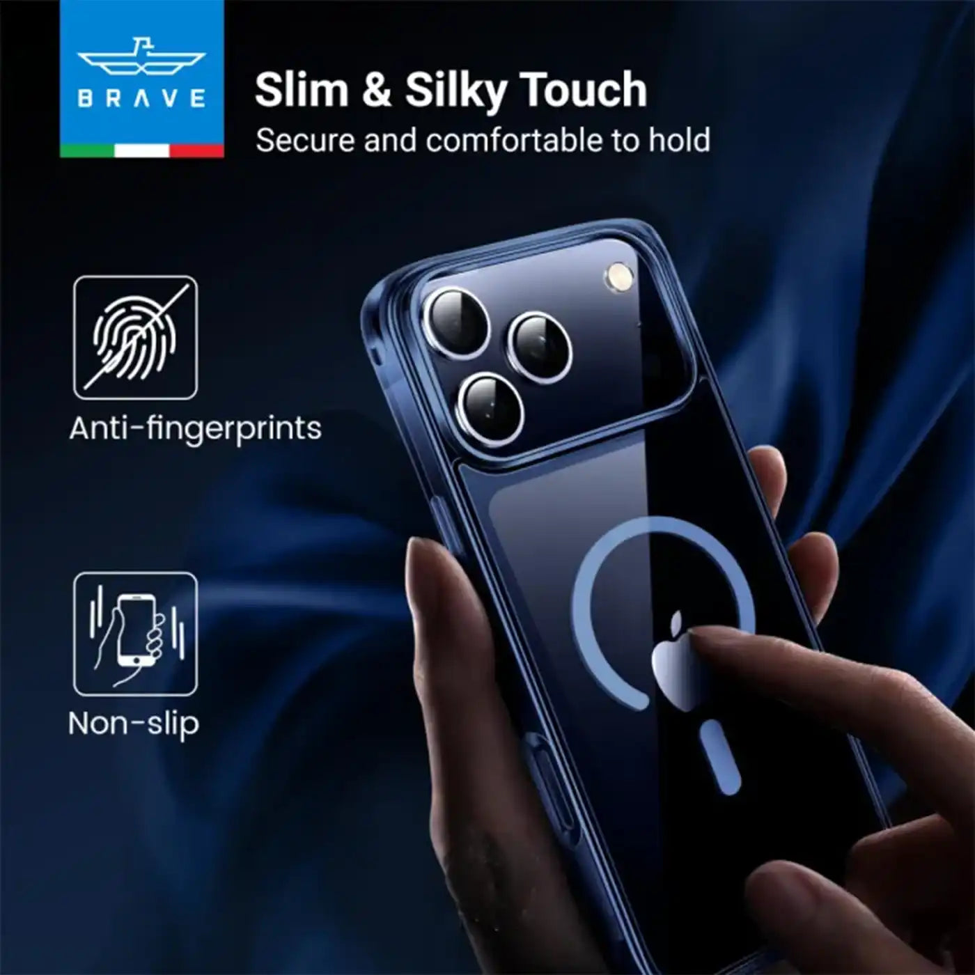 Brave iPhone 17 Pro Guard Protective Case - Blue