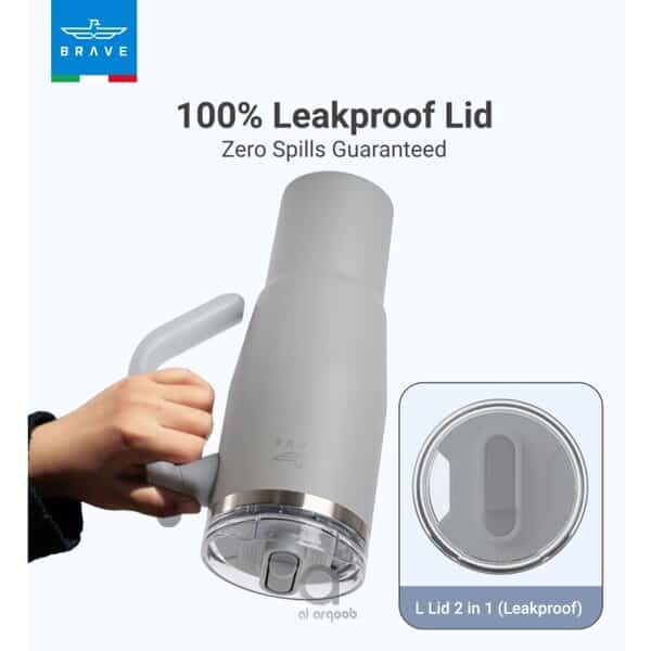 Brave Temp Guard Vacuum Insulated Travel Mug 1200ml - Dark Grey product image