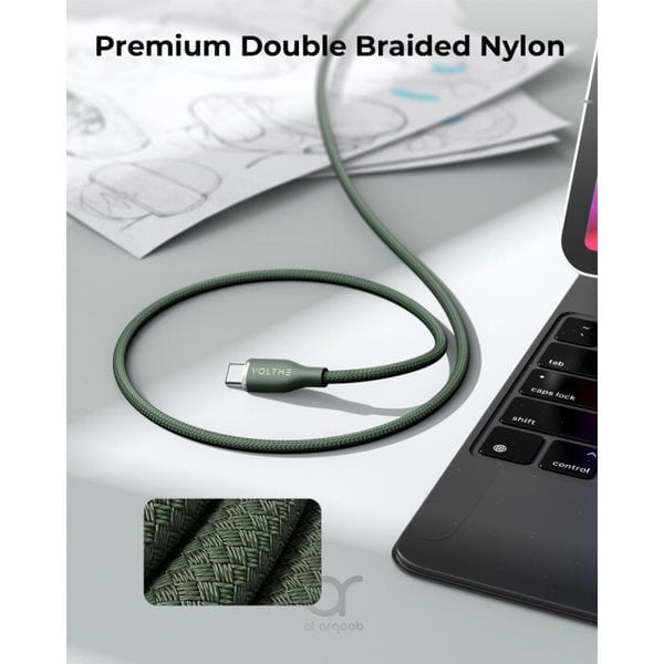 Voltme Powerlink Rugg Double Type C to Type C 3A 1 0M Grey Blue product image