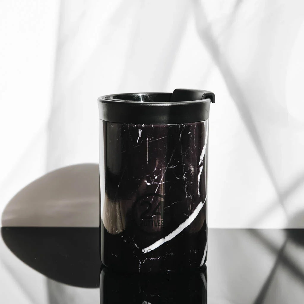 24bottles Travel Tumbler 350ML Black Marble product image