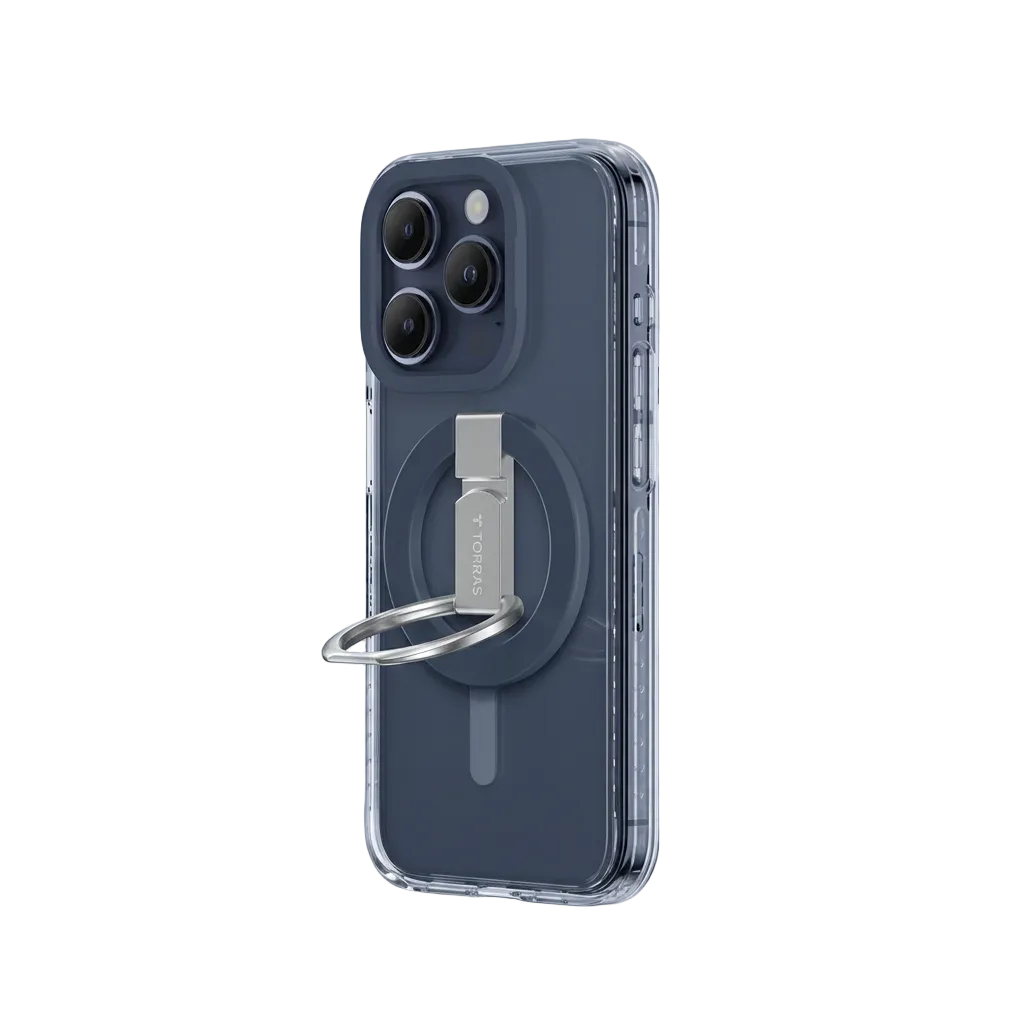 AmazingThing iPhone 15 Pro Titan Pro Magnetic Case Grip Ring Set-Blue