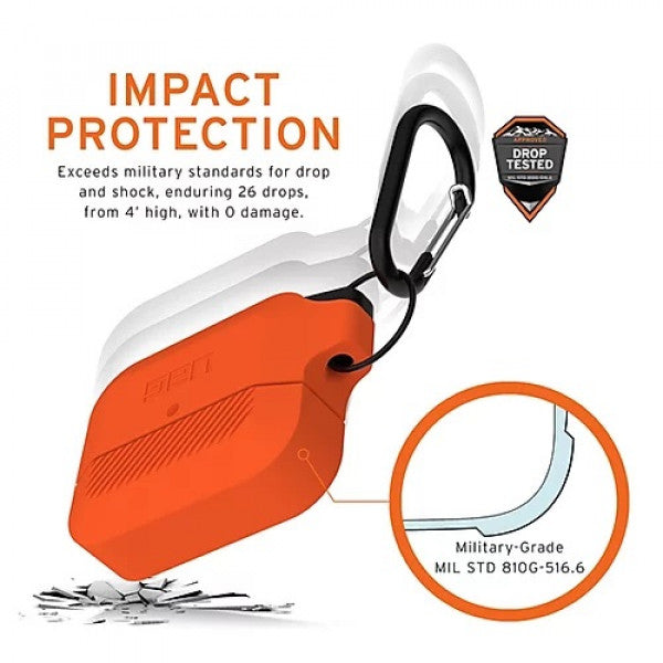 UAG Apple AirPods Pro Silicone Case Orange Black product photo
